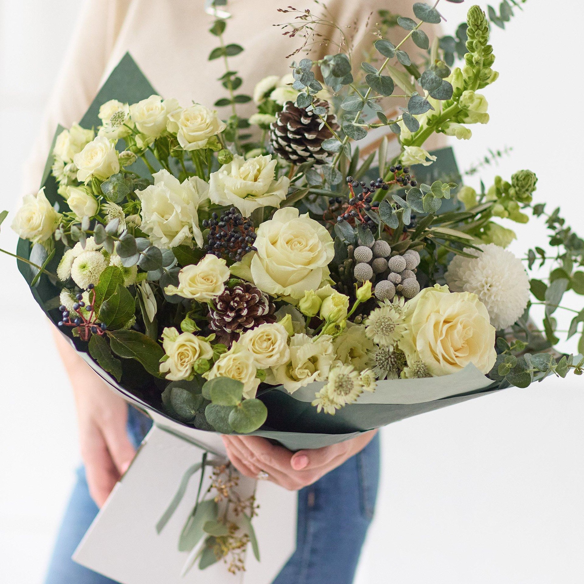 product image for Serene Shades of Winter Bouquet.