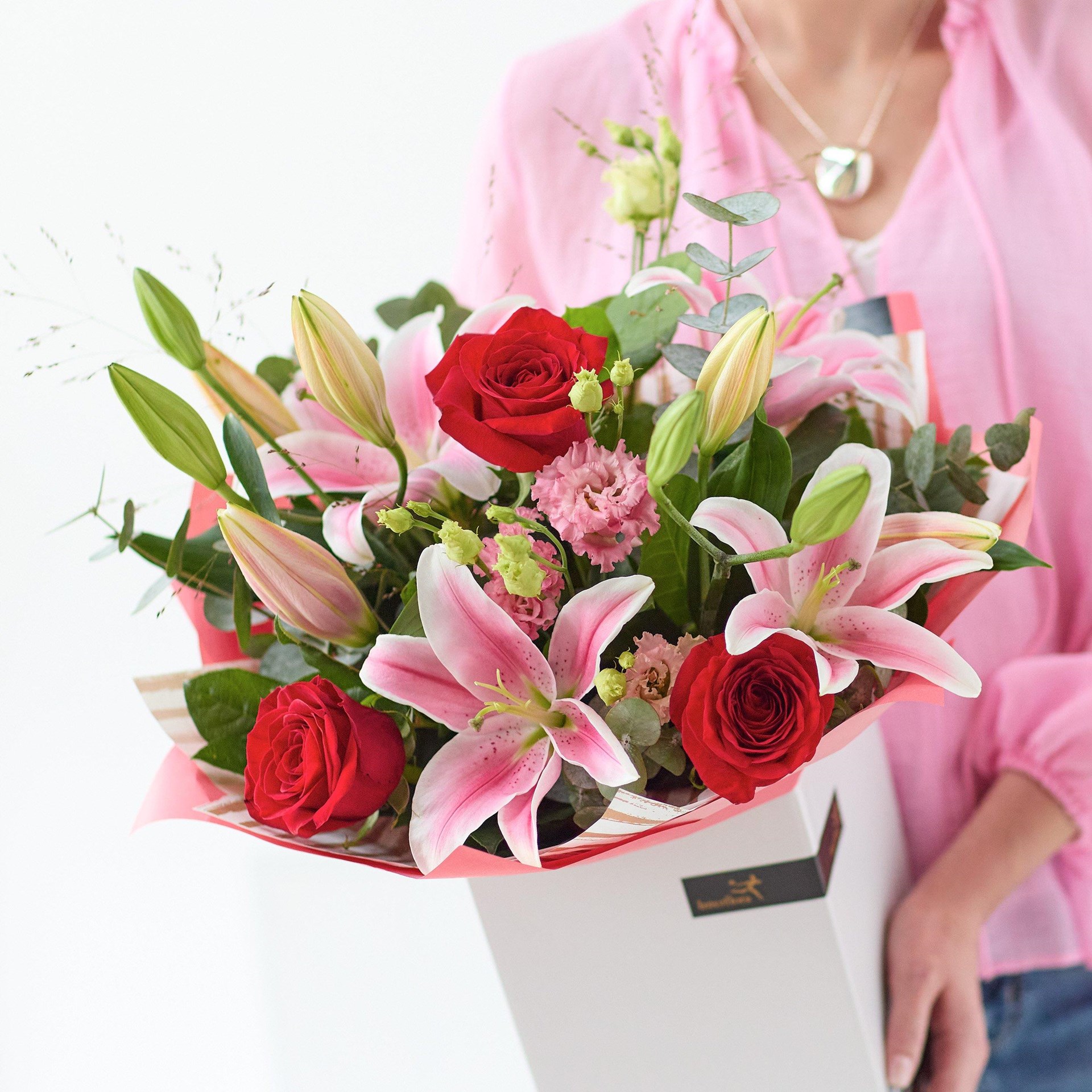 product image for Sweet Rose and Lily Bouquet.