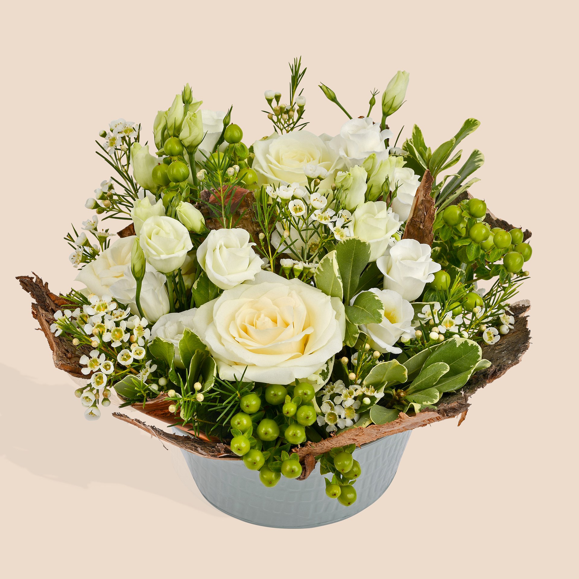 product image for Cocon white flower arrangement