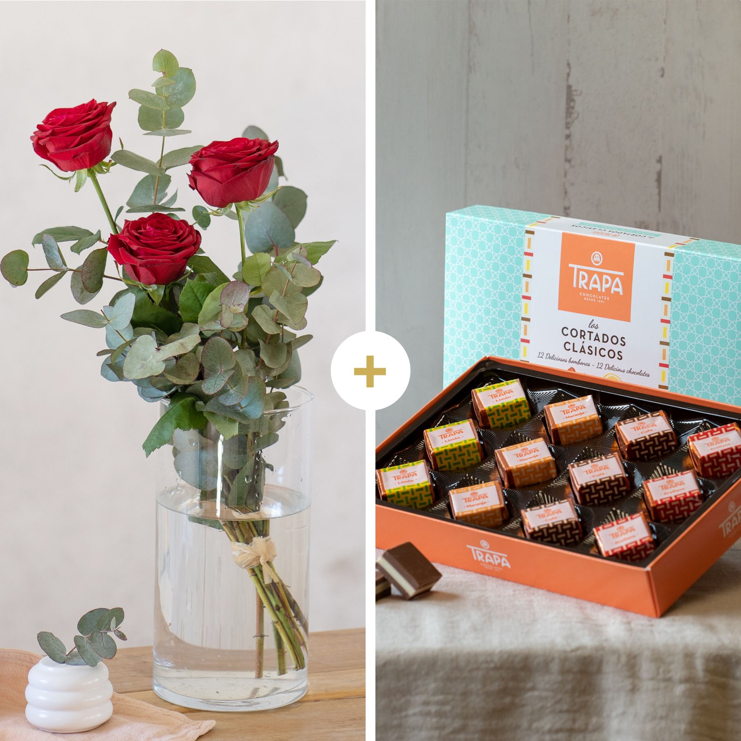 product image for Three roses and Chocolate