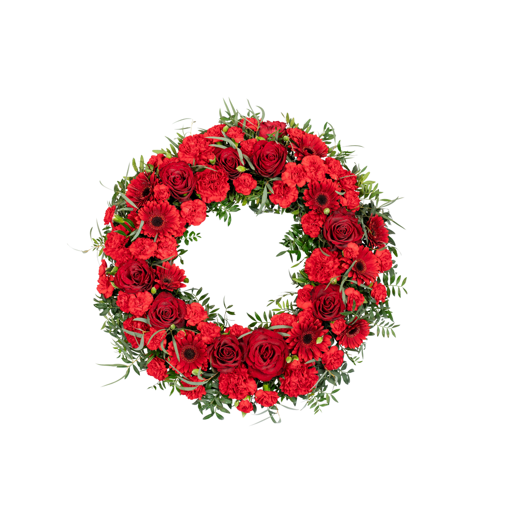 Funeral Wreath Red W ribbon 248037