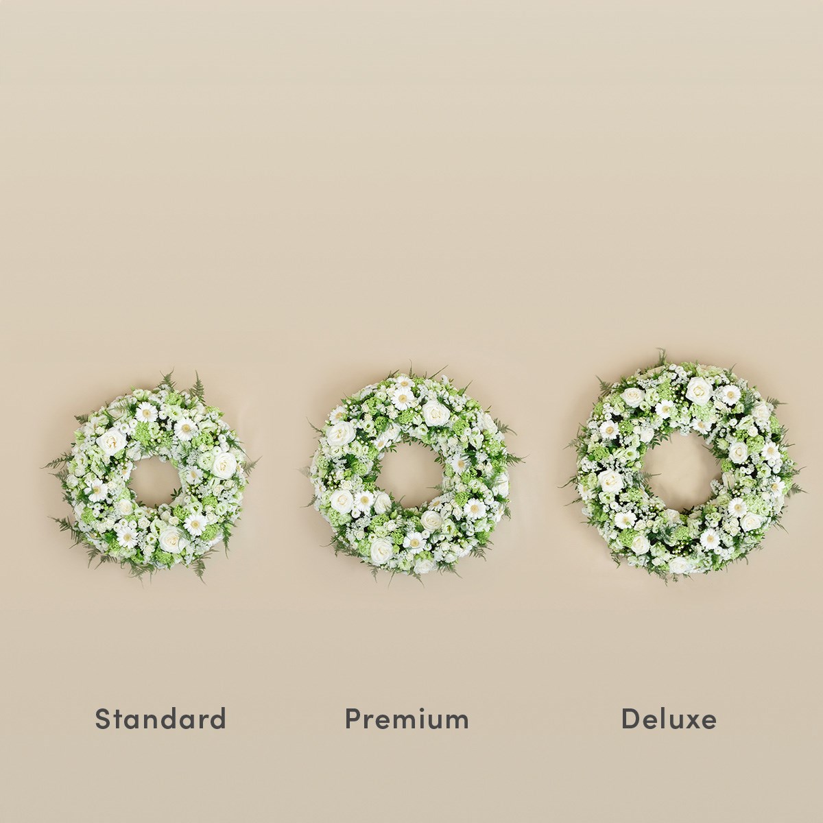 Funeral wreath with roses and gerberas