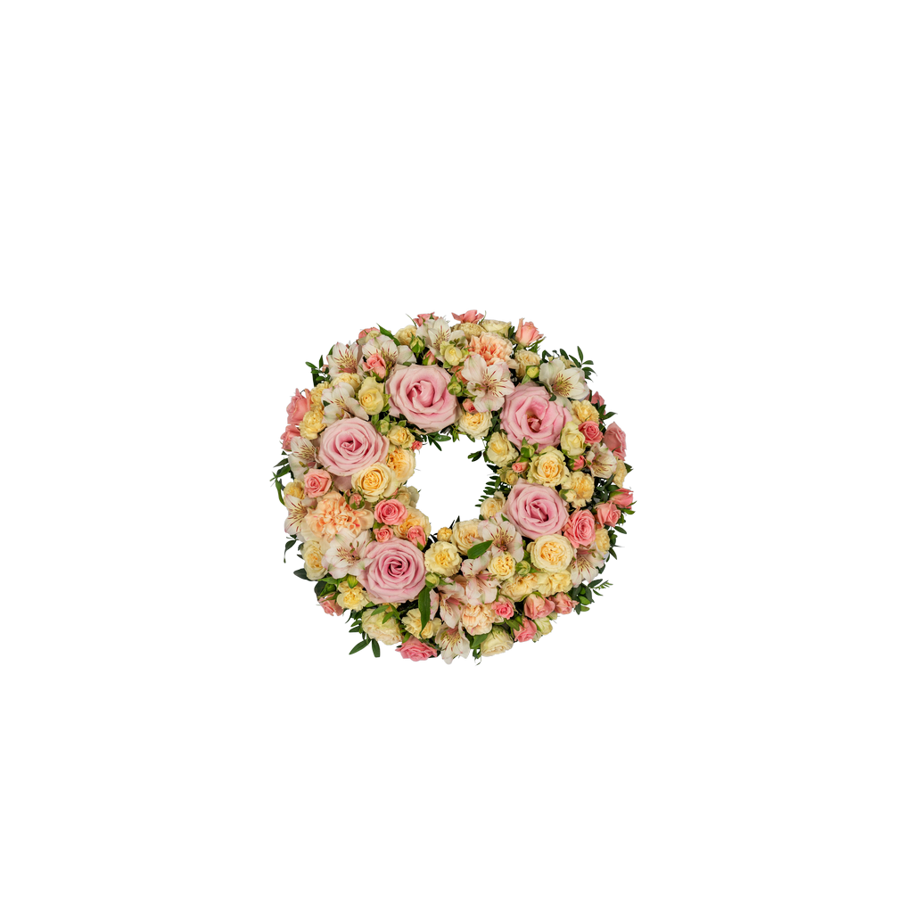 product image for Funeral Wreath Pastels w ribbon 248026