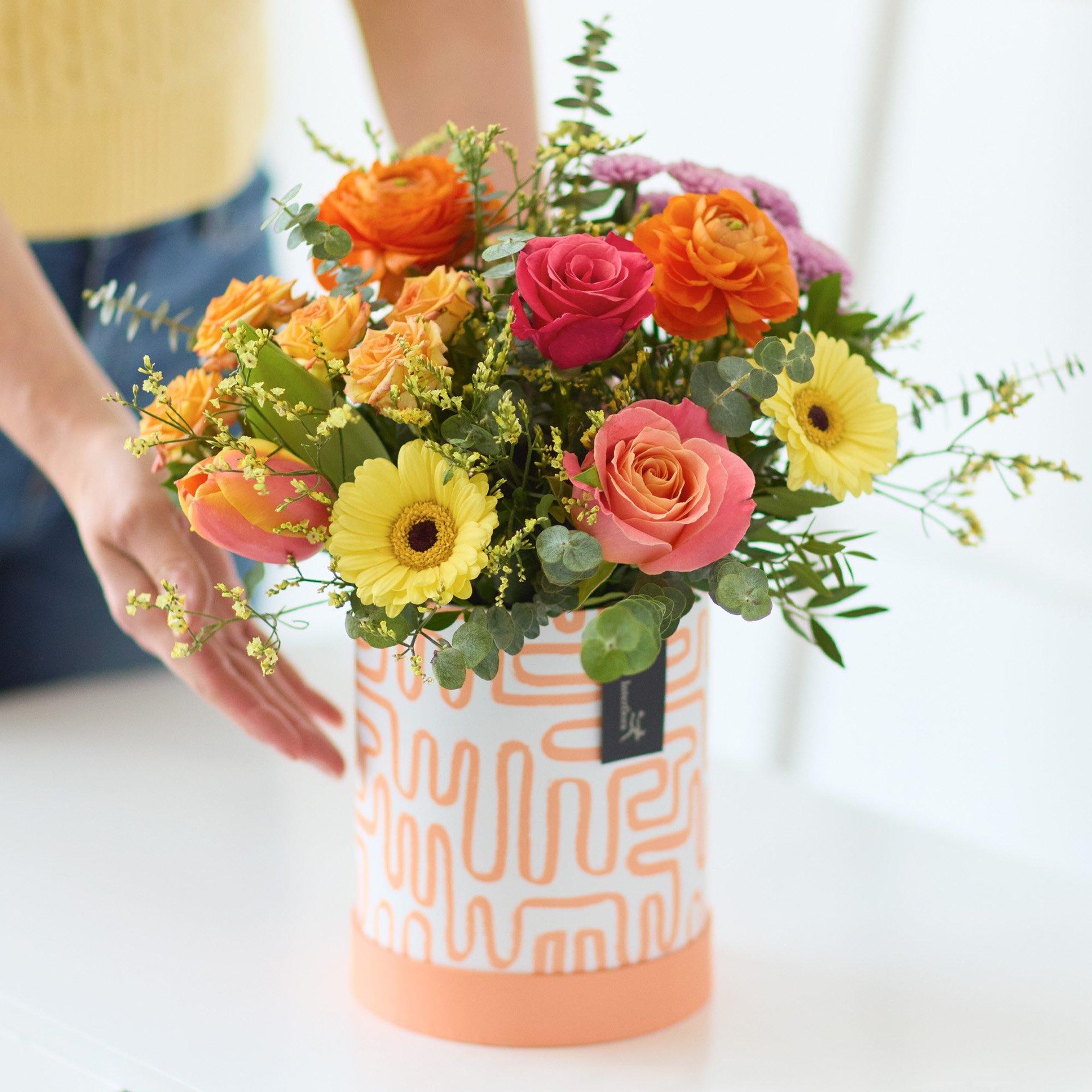 product image for Bright Mother's Day Hatbox Flowers