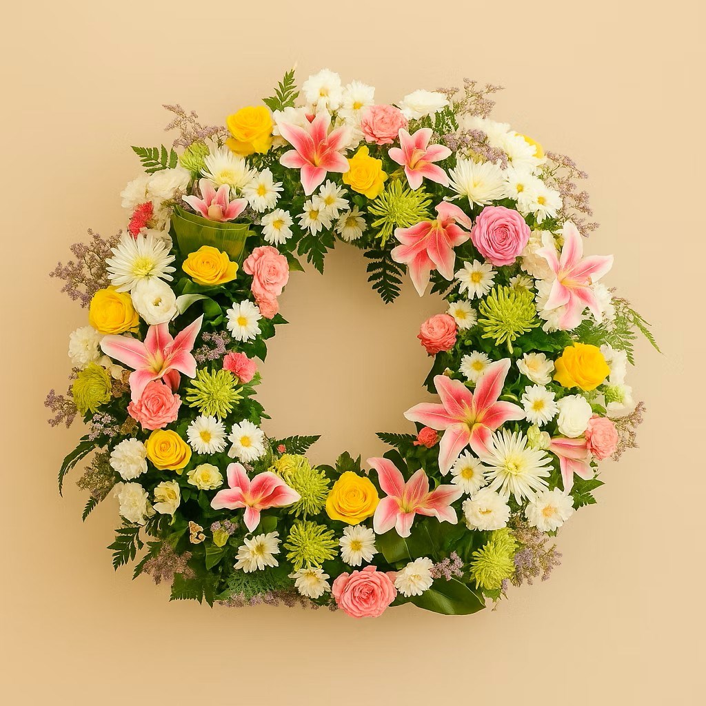 product image for Multicolored Funeral Wreath