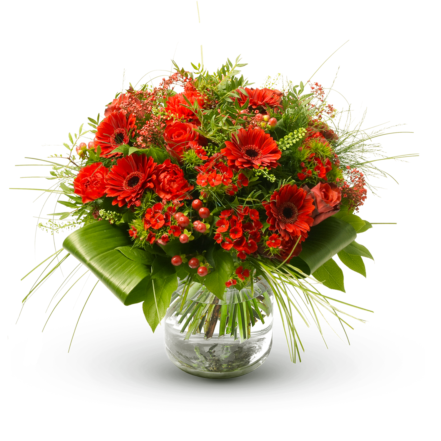 Stylish red bouquet