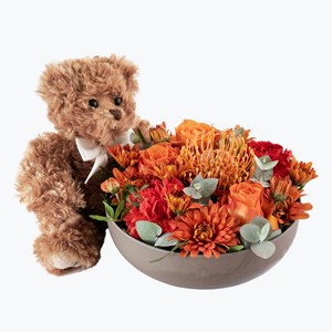 Autumn Bowl orange with Teddy 240522