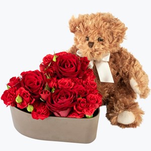 With Love red and Teddy 242665