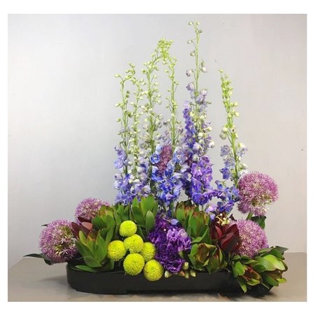Arrangement of Cut Flowers mauve and purple
