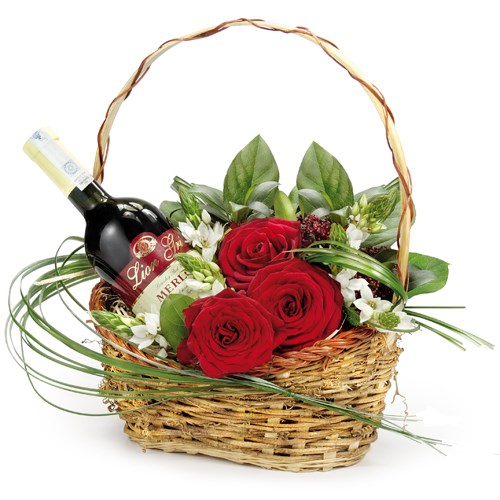 product image for A basket with wine