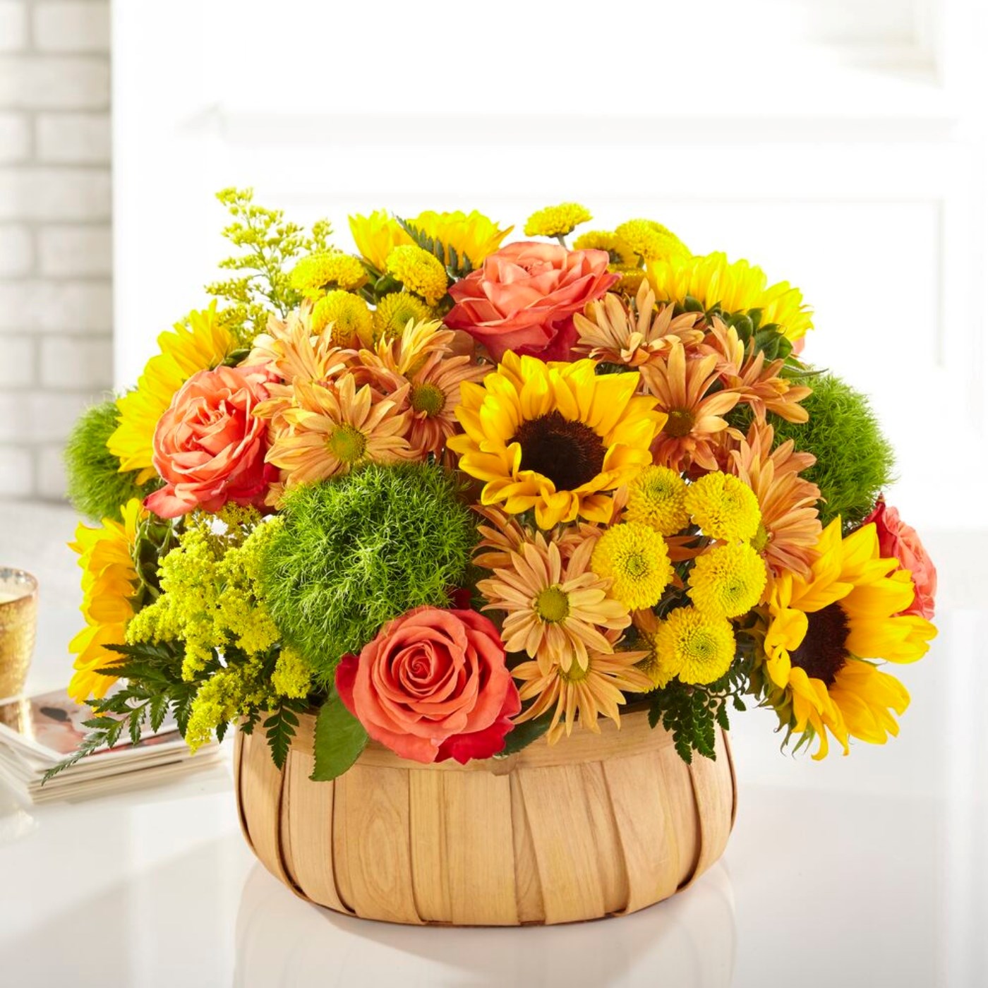 Harvest Sunflower Basket