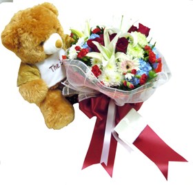 product image for Teddy and Bouquet